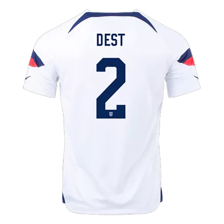 Camiseta Futbol Local Copa del Mundo de Hombre USA 2022 con Número de DEST #2 - camisetasfutbol