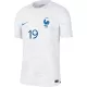 Camiseta Auténtica BENZEMA #19 Francia 2022 Segunda Equipación Visitante Copa del Mundo Hombre - Versión Jugador - camisetasfutbol