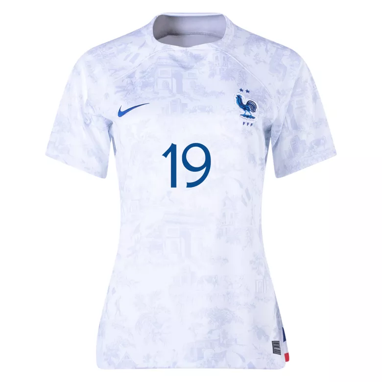 Camiseta Futbol Visitante Copa Mundial de Mujer Francia 2022 BENZEMA #19 - camisetasfutbol