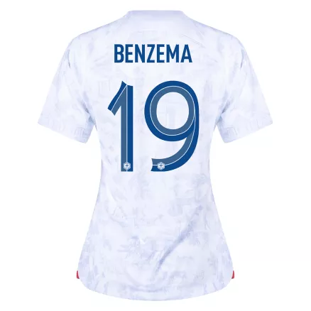 Camiseta Futbol Visitante Copa Mundial de Mujer Francia 2022 BENZEMA #19 - camisetasfutbol