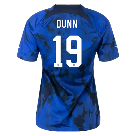 Camiseta Futbol Visitante Copa Mundial de Mujer USA 2022 DUNN #19 - camisetasfutbol