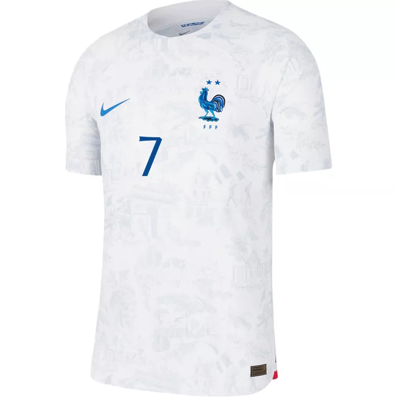 Camiseta Auténtica GRIEZMANN #7 Francia 2022 Segunda Equipación Visitante Copa del Mundo Hombre - Versión Jugador - camisetasfutbol