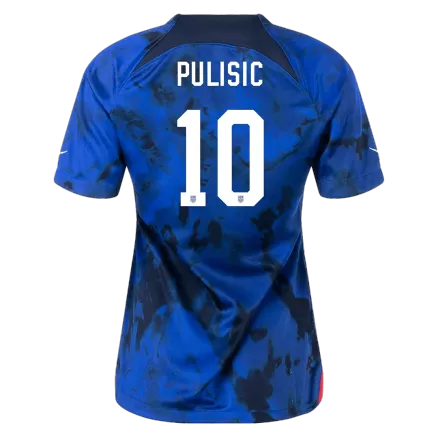 Camiseta Futbol Visitante Copa Mundial de Mujer USA 2022 PULISIC #10 - camisetasfutbol