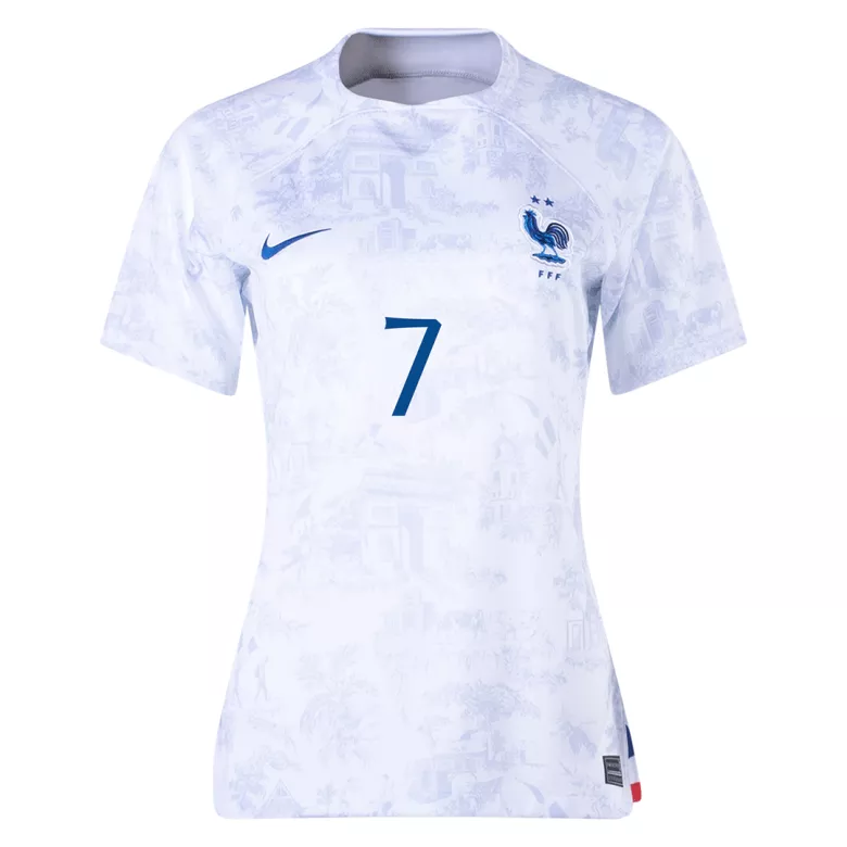 Camiseta Futbol Visitante Copa Mundial de Mujer Francia 2022 GRIEZMANN #7 - camisetasfutbol