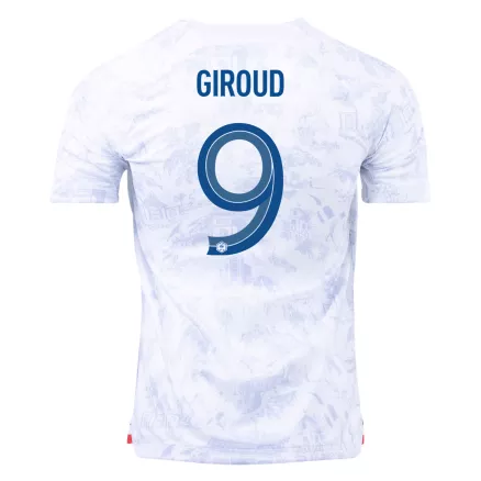 Camiseta Futbol Visitante Copa del Mundo de Hombre Francia 2022 con Número de GIROUD #9 - camisetasfutbol
