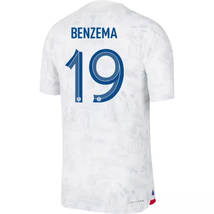 Camiseta Auténtica BENZEMA #19 Francia 2022 Segunda Equipación Visitante Copa del Mundo Hombre - Versión Jugador - camisetasfutbol
