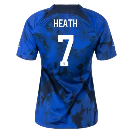 Camiseta Futbol Visitante Copa Mundial de Mujer USA 2022 HEATH #7 - camisetasfutbol