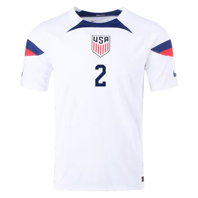 Camiseta Auténtica DEST #2 USA 2022 Primera Equipación Copa del Mundo Local Hombre - Versión Jugador - camisetasfutbol
