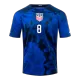 Camiseta Futbol Visitante Copa del Mundo de Hombre USA 2022 con Número de McKENNIE #8 - camisetasfutbol