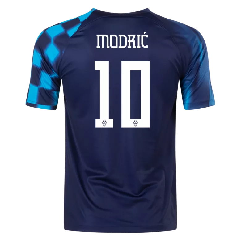 Camiseta Futbol Visitante Copa del Mundo de Hombre Croacia 2022 con Número de MODRIĆ #10 - camisetasfutbol