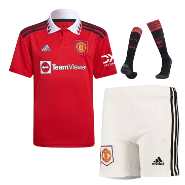 Miniconjunto de Fútbol Personalizada 1ª Manchester United 2022/23 - camisetasfutbol