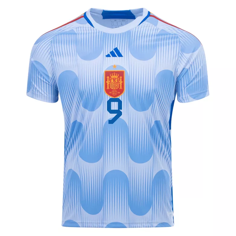 Camiseta Futbol Visitante Copa del Mundo de Hombre España 2022 con Número de GAVI #9 - camisetasfutbol