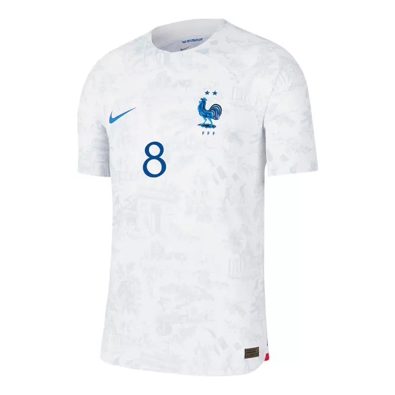 Camiseta Auténtica TCHOUAMENI #8 Francia 2022 Segunda Equipación Visitante Copa del Mundo Hombre - Versión Jugador - camisetasfutbol