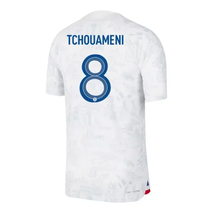 Camiseta Auténtica TCHOUAMENI #8 Francia 2022 Segunda Equipación Visitante Copa del Mundo Hombre - Versión Jugador - camisetasfutbol