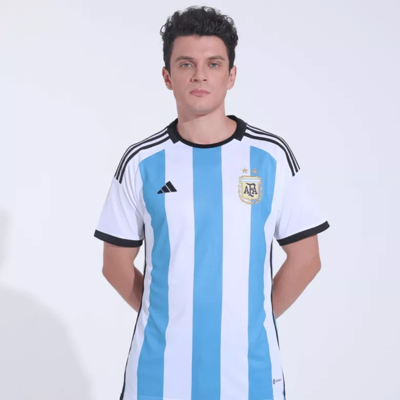 Camiseta Argentina 2022 Primera Equipación Copa del Mundo Local Hombre - Versión Hincha - camisetasfutbol