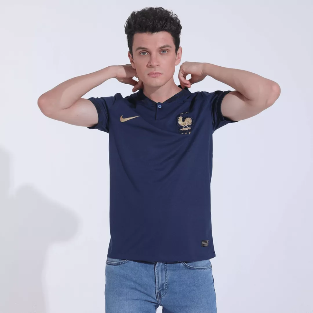 Camiseta de Futbol Local Francia 2022 Copa del Mundo para Hombre - Version Replica Personalizada - camisetasfutbol