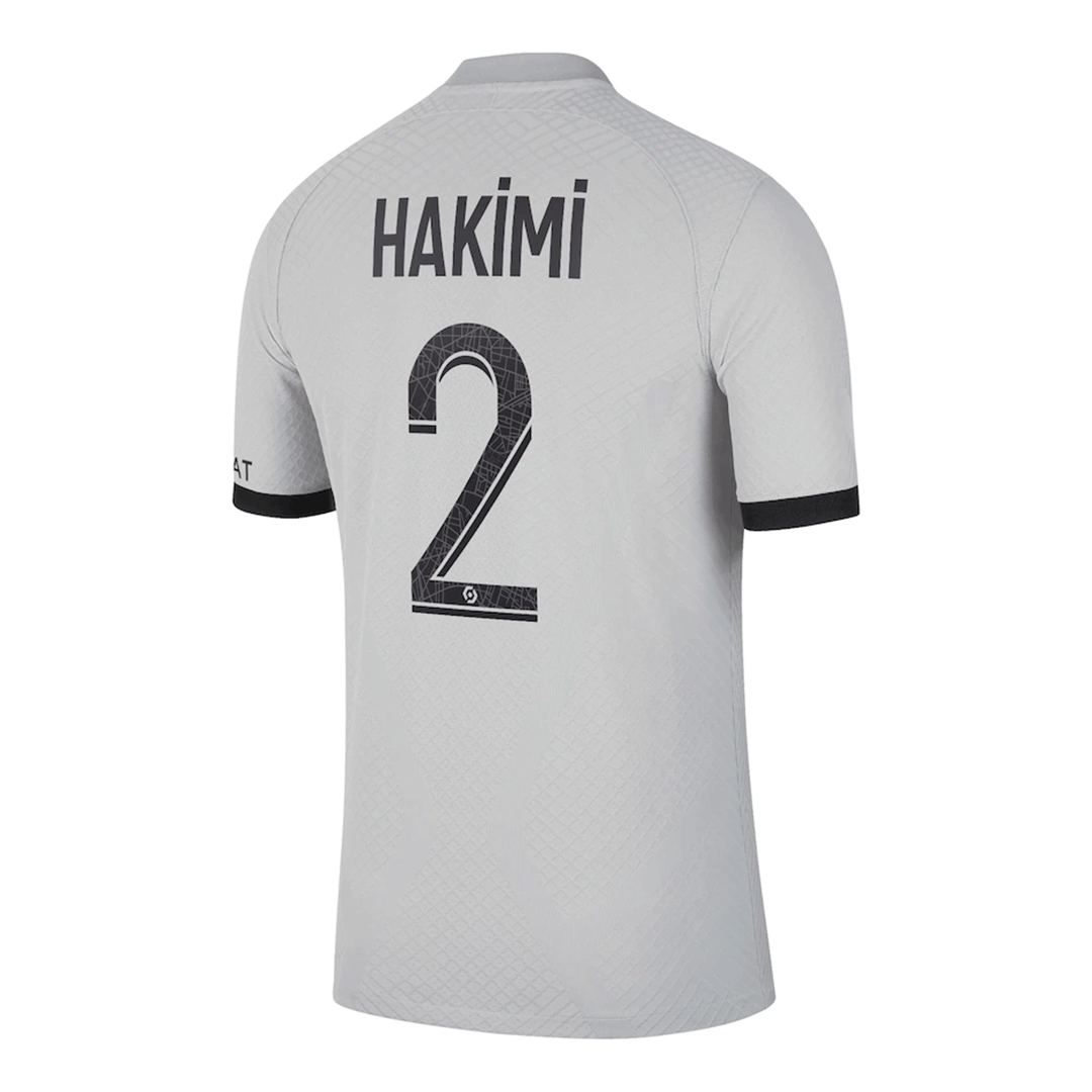 Camiseta de Fútbol HAKIMI #2 Personalizada 2ª PSG 2022/23, playeras de ...