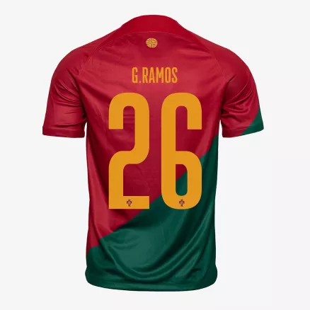 Camiseta Futbol Local Copa del Mundo de Hombre Portugal 2022 con Número de G.RAMOS #26 - camisetasfutbol