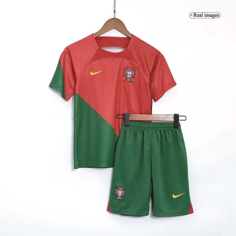 Miniconjunto RONALDO #7 Portugal 2022/23 Primera Equipación Local Niño (Camiseta + Pantalón Corto) - camisetasfutbol