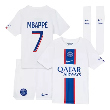 Equipaciones de fútbol para Niño Con Calcetines 2022/23 PSG - #7 MBAPPÉ Tercera Equipación Futbol kit - camisetasfutbol