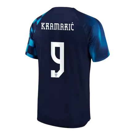 Camiseta Futbol Visitante Copa del Mundo de Hombre Croacia 2022 con Número de KRAMARIĆ #9 - camisetasfutbol