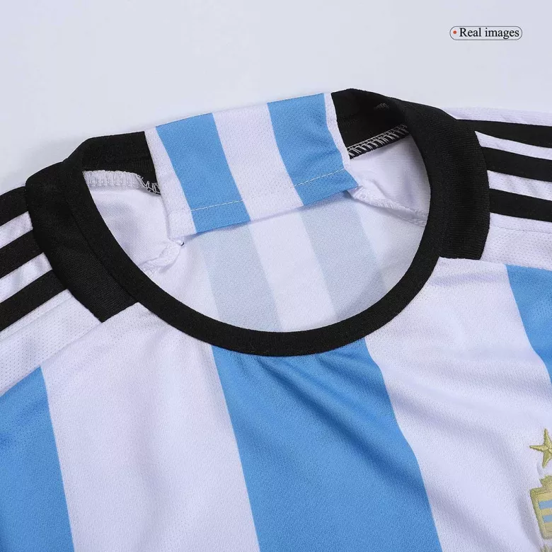 Camiseta MESSI #10 Argentina 2022 Primera Equipación Copa del Mundo Local Mujer - Versión Hincha - camisetasfutbol