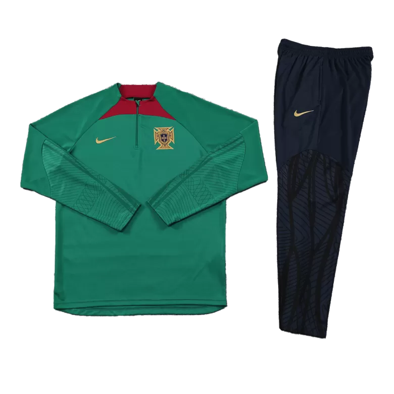 Conjunto Entrenamiento Portugal 2022 Hombre (Chándal de Media Cremallera + Pantalón) - camisetasfutbol