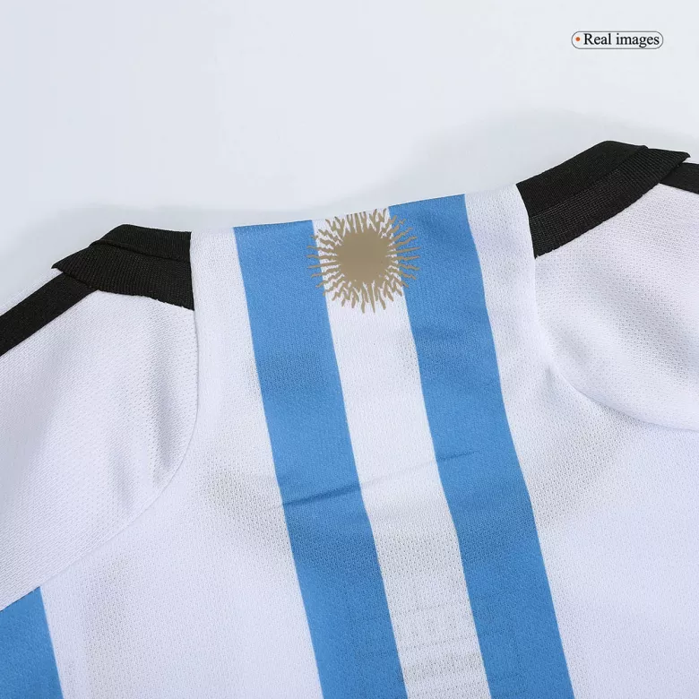 Tres Estrellas Camiseta Futbol Local de Hombre Argentina 2022 con Número de MAC ALLISTER #20 - camisetasfutbol