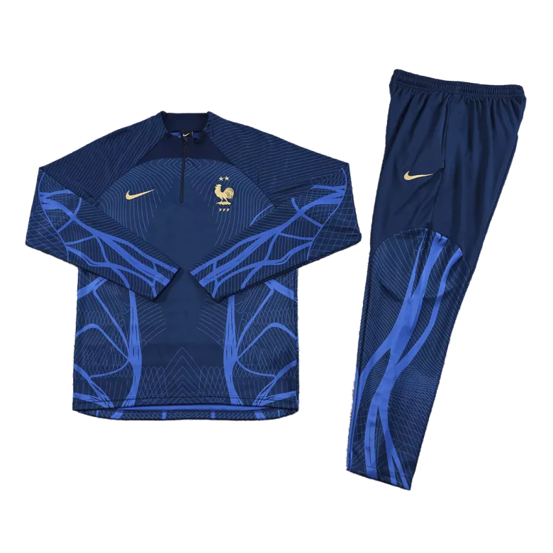 Conjunto Entrenamiento Francia 2022 Hombre (Chándal de Media Cremallera + Pantalón) - camisetasfutbol