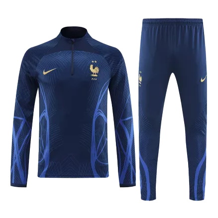 Conjunto Entrenamiento Francia 2022 Hombre (Chándal de Media Cremallera + Pantalón) - camisetasfutbol