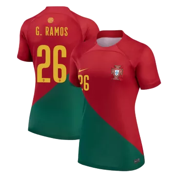 Camiseta Futbol Local de Mujer Portugal 2022 G.RAMOS #26 - camisetasfutbol