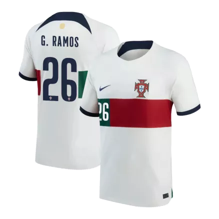 Camiseta Auténtica G.RAMOS #26 Portugal 2022 Segunda Equipación Visitante Copa del Mundo Hombre - Versión Jugador - camisetasfutbol