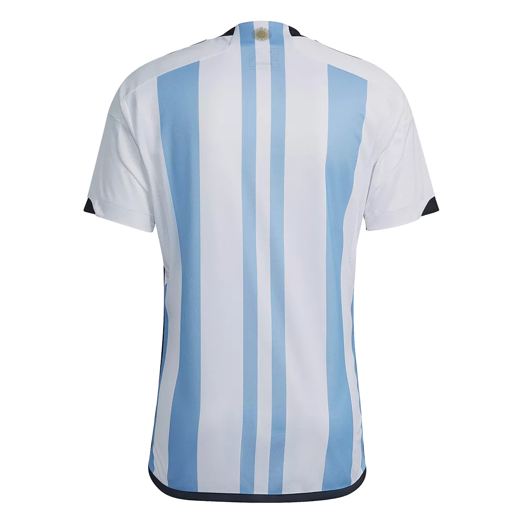 Camiseta de Futbol Local Argentina 2022 Copa del Mundo para Hombre - Version Replica Edición Campeón Personalizada - camisetasfutbol