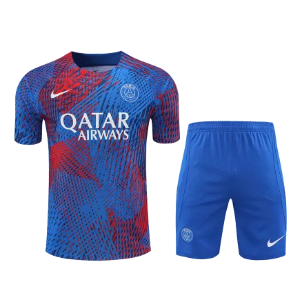 Conjunto PSG 2022 Pre-Partido Hombre (Camiseta + Pantalón Corto) - camisetasfutbol