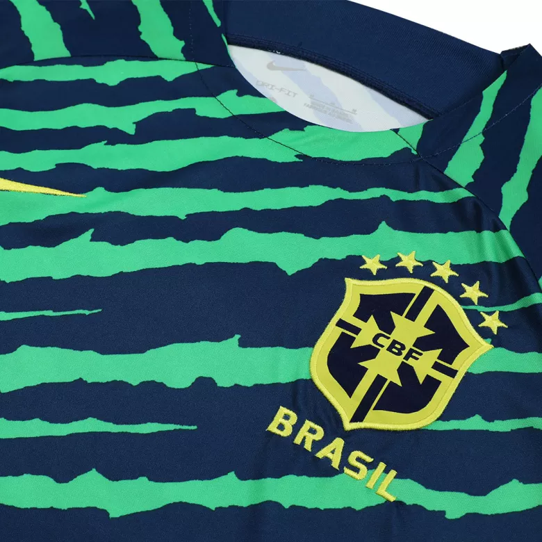 Conjunto Brazil 2022 Pre-Partido Hombre (Camiseta + Pantalón Corto) - camisetasfutbol