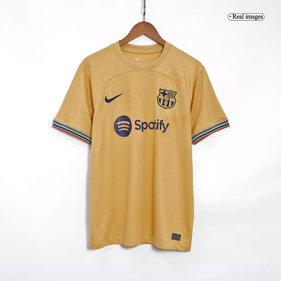 Conjunto Completo Barcelona 2022/23 Segunda Equipación Visitante Hombre (Camiseta + Pantalón Corto + Calcetines) Nike - camisetasfutbol