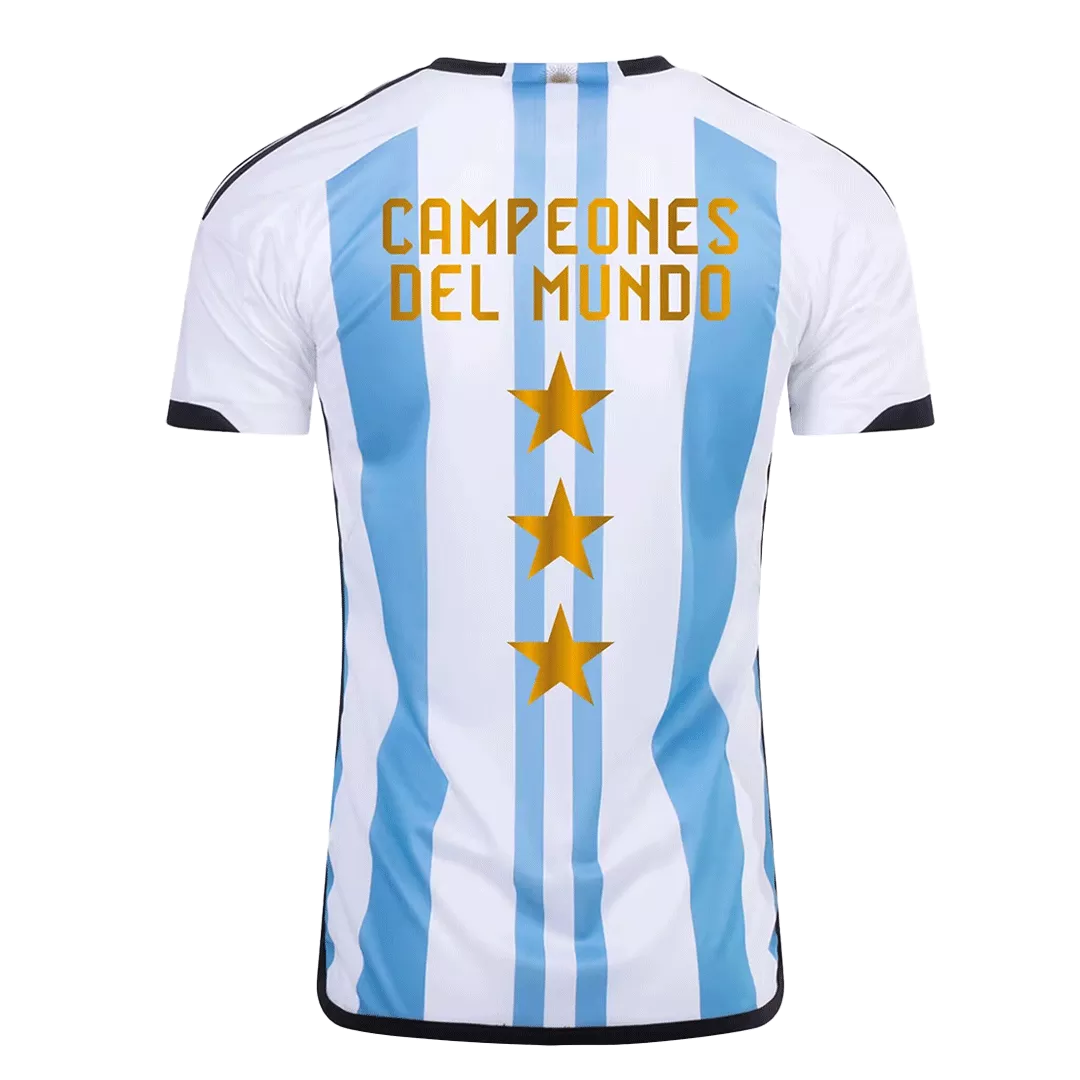 Tres Estrellas Camiseta de Futbol Local Argentina 2022 para Hombre - Version Replica Personalizada - camisetasfutbol