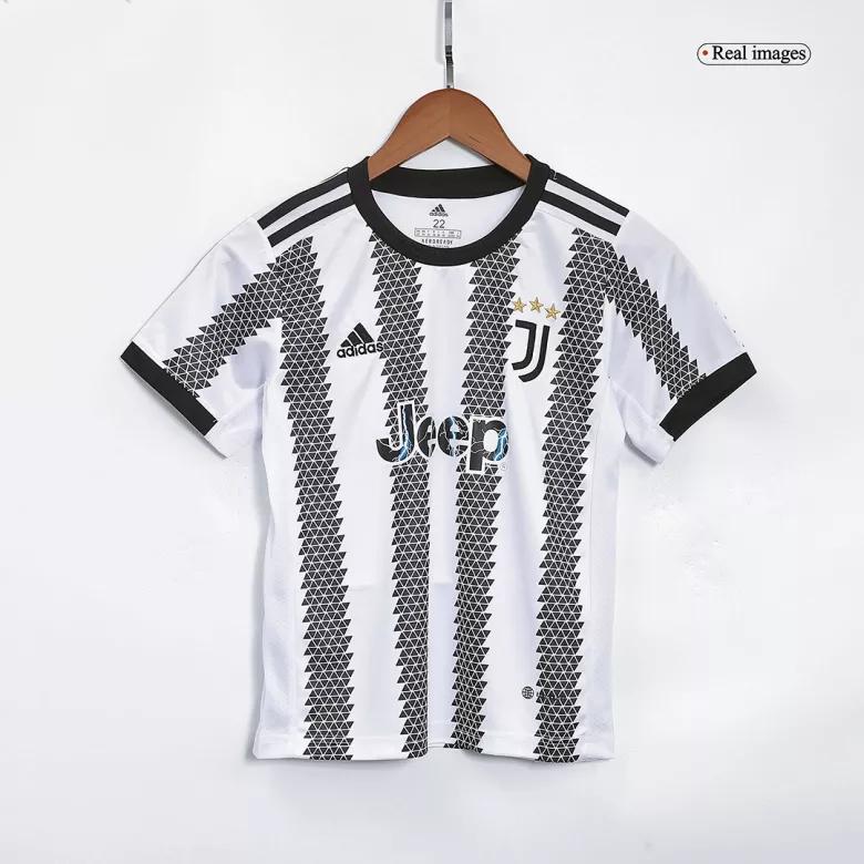 Miniconjunto Juventus 2022/23 Primera Equipación Local Niño (Camiseta + Pantalón Corto) - camisetasfutbol