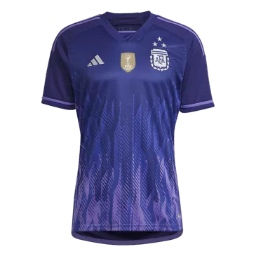 Tres Estrellas Camiseta Argentina 2022 Segunda Equipación Visitante Copa del Mundo Hombre Adidas - Versión Replica - camisetasfutbol