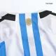 Tres Estrellas Camiseta Futbol Local Copa del Mundo de Hombre Argentina 2022 con Número de MESSI #10 - camisetasfutbol