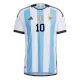 Camiseta Auténtica MESSI #10 Argentina 2022 Primera Equipación Copa del Mundo Local Hombre Adidas - Versión Jugador - camisetasfutbol