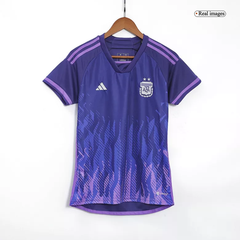 Camiseta Argentina 2022 Segunda Equipación Visitante Copa del Mundo Mujer - Versión Hincha - camisetasfutbol