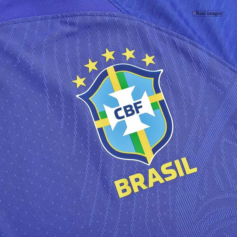 Camiseta Auténtica Manga Larga Brazil 2022 Segunda Equipación Visitante - camisetasfutbol