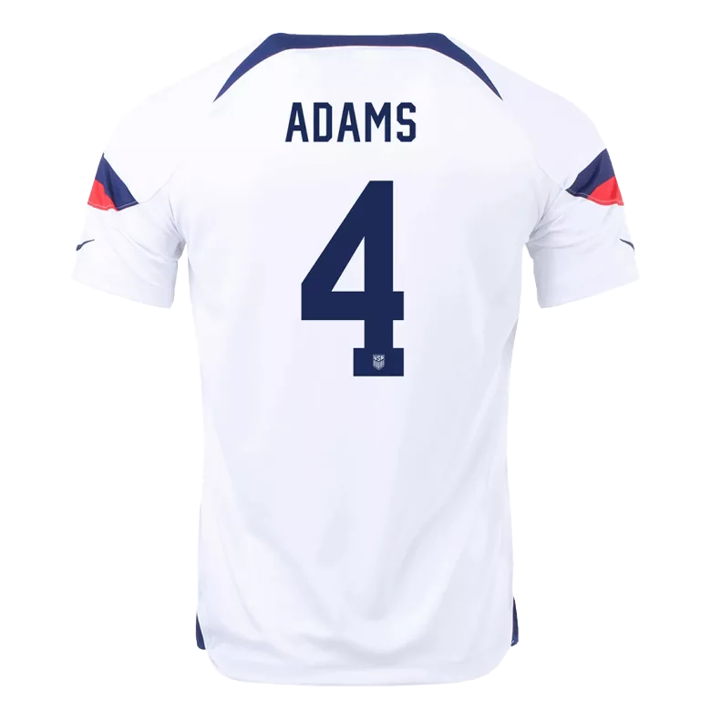 Camiseta Auténtica ADAMS #4 USA 2022 Primera Equipación Copa del Mundo Local Hombre - Versión Jugador - camisetasfutbol