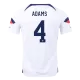 Camiseta Auténtica ADAMS #4 USA 2022 Primera Equipación Copa del Mundo Local Hombre - Versión Jugador - camisetasfutbol
