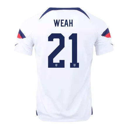 Camiseta Auténtica WEAH #21 USA 2022 Primera Equipación Copa del Mundo Local Hombre - Versión Jugador - camisetasfutbol