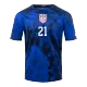 Camiseta Auténtica WEAH #21 USA 2022 Segunda Equipación Visitante Copa del Mundo Hombre - Versión Jugador - camisetasfutbol