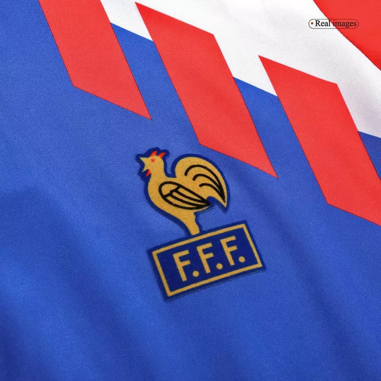 Camiseta Retro 1990 Francia Primera Equipación Copa del Mundo Local Hombre - Versión Hincha - camisetasfutbol