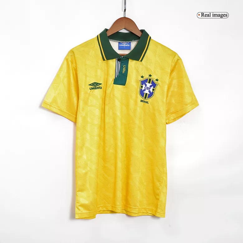 Camiseta Retro 91/93 Brazil Primera Equipación Local Hombre - Versión Hincha - camisetasfutbol