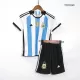 Tres Estrellas Miniconjunto Argentina 2022 Primera Equipación Local Niño (Camiseta + Pantalón Corto) Adidas - camisetasfutbol
